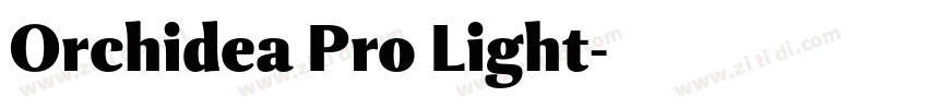 Orchidea Pro Light字体转换